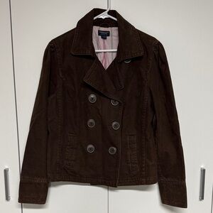 American Eagle Women's Brown Double-Breasted Jacket